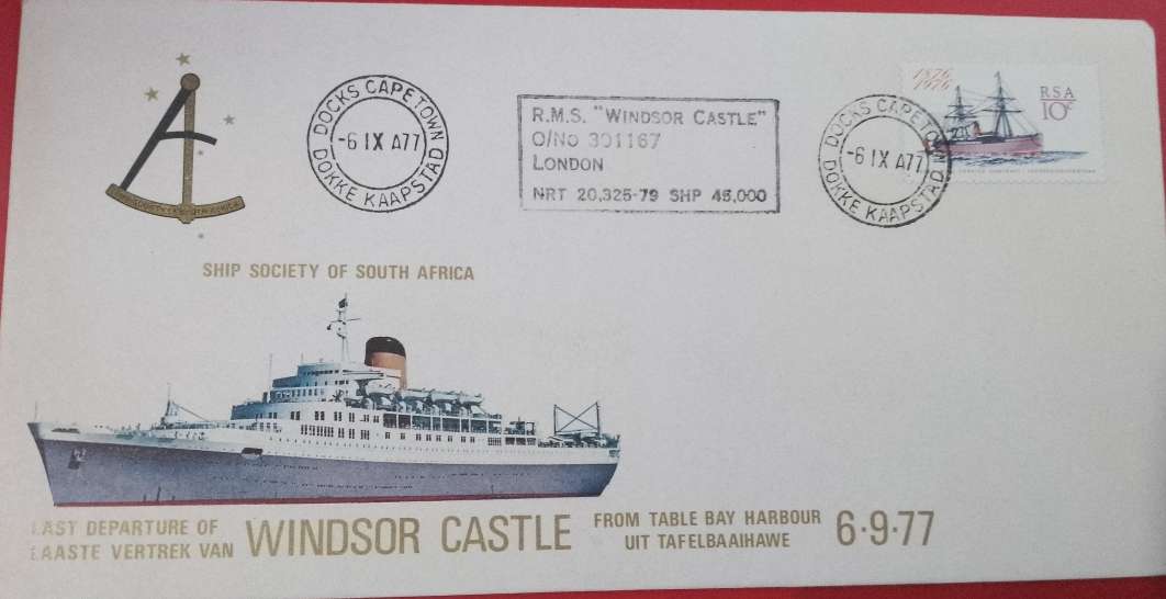 SHIP SOCIETY LAST VOYAGE OF WINDSOR CASTLE 1977