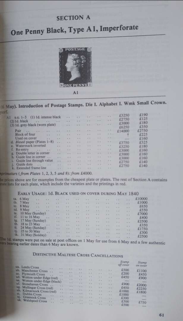 GB PENNY BLACK/BLUE CATALOGUE 1983 FOR PLATE NUMBERS -MUST HAVE FOR COLLECTORS OF THEM !!