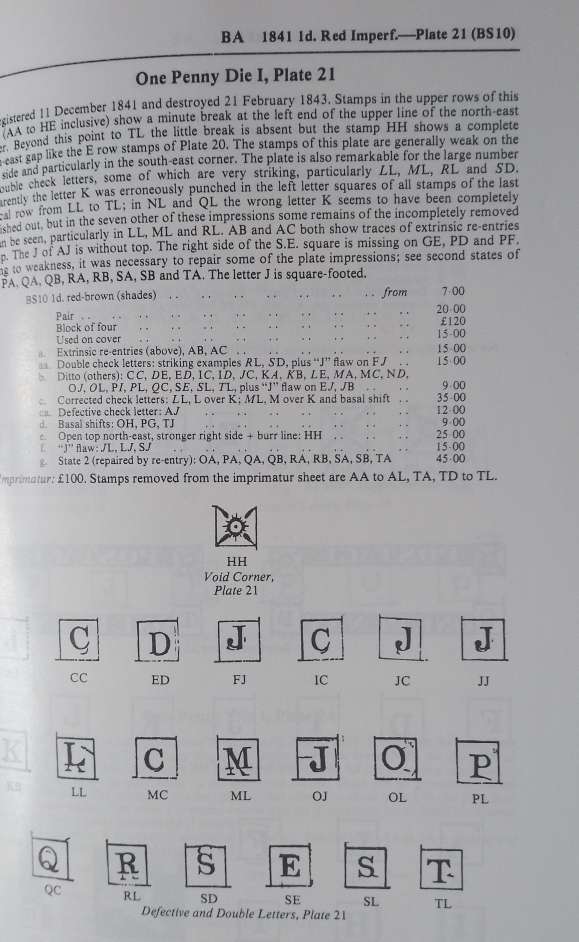 GB PENNY BLACK/BLUE CATALOGUE 1983 FOR PLATE NUMBERS -MUST HAVE FOR COLLECTORS OF THEM !!