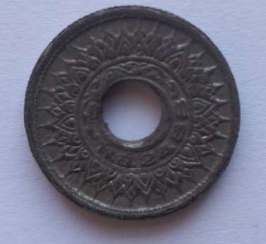 THAILAND COIN 5 SATANG 2488 (1945 MODERN CALENDER)-SCARCE