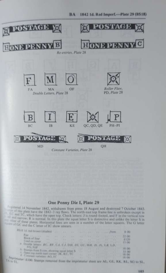 GB PENNY BLACK/BLUE CATALOGUE 1983 FOR PLATE NUMBERS -MUST HAVE FOR COLLECTORS OF THEM !!