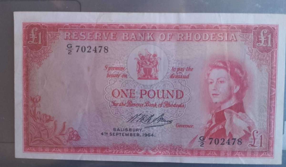 rhodesia 1 pound bank note