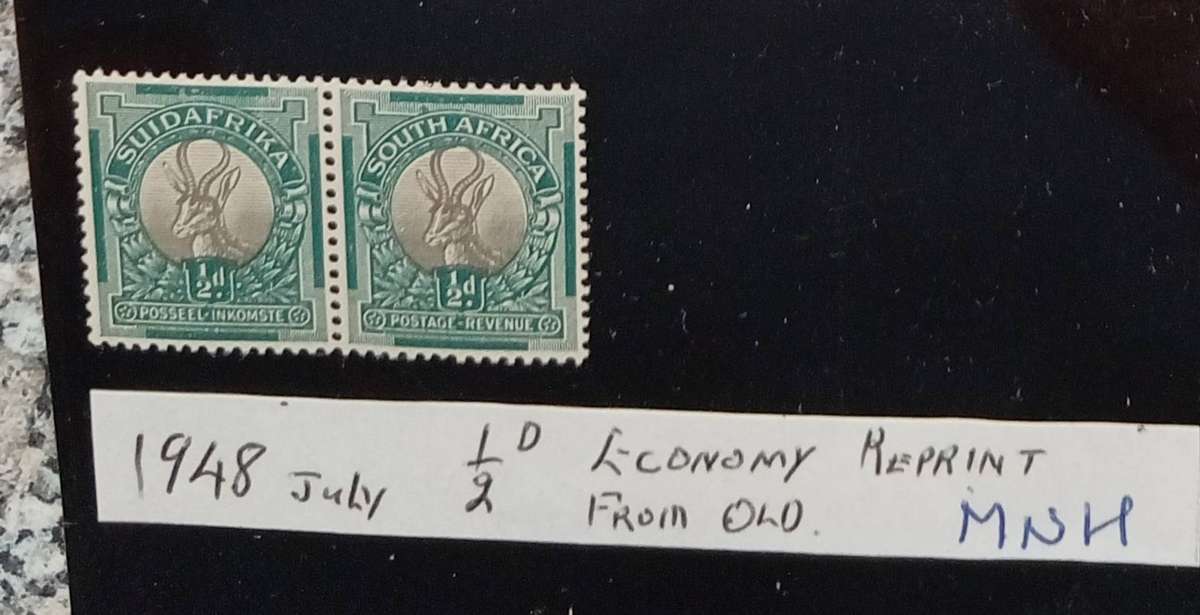 UNION 1948 1/2d ECONOMY REPRINT SACC#125