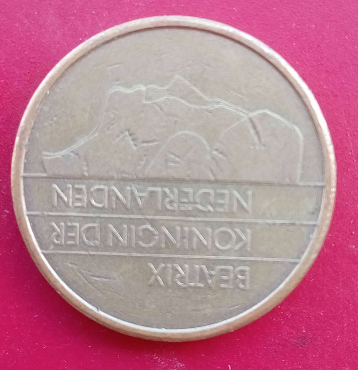 NETHERLANDS 5 GULDEN COIN 1980