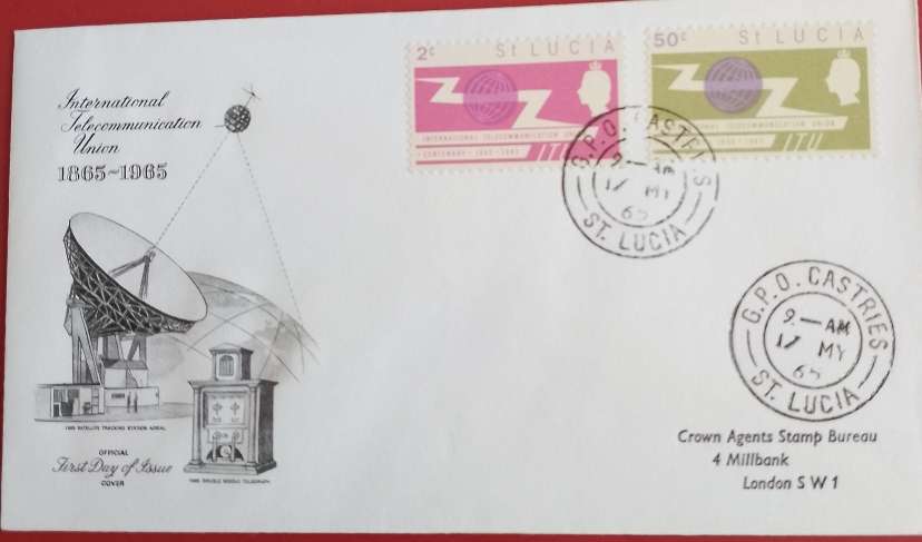ST LUCIA ITU 1965 FDC