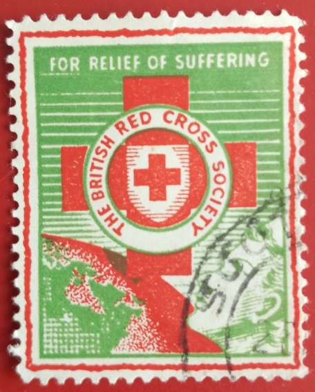 BRITISH CINDERELA RED CROSS SOCIETY LABEL USED