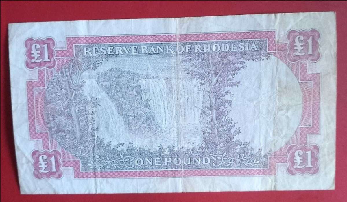 reserve bank of rhodesia 1 pound note 1968 not often seen(#k32-921756)