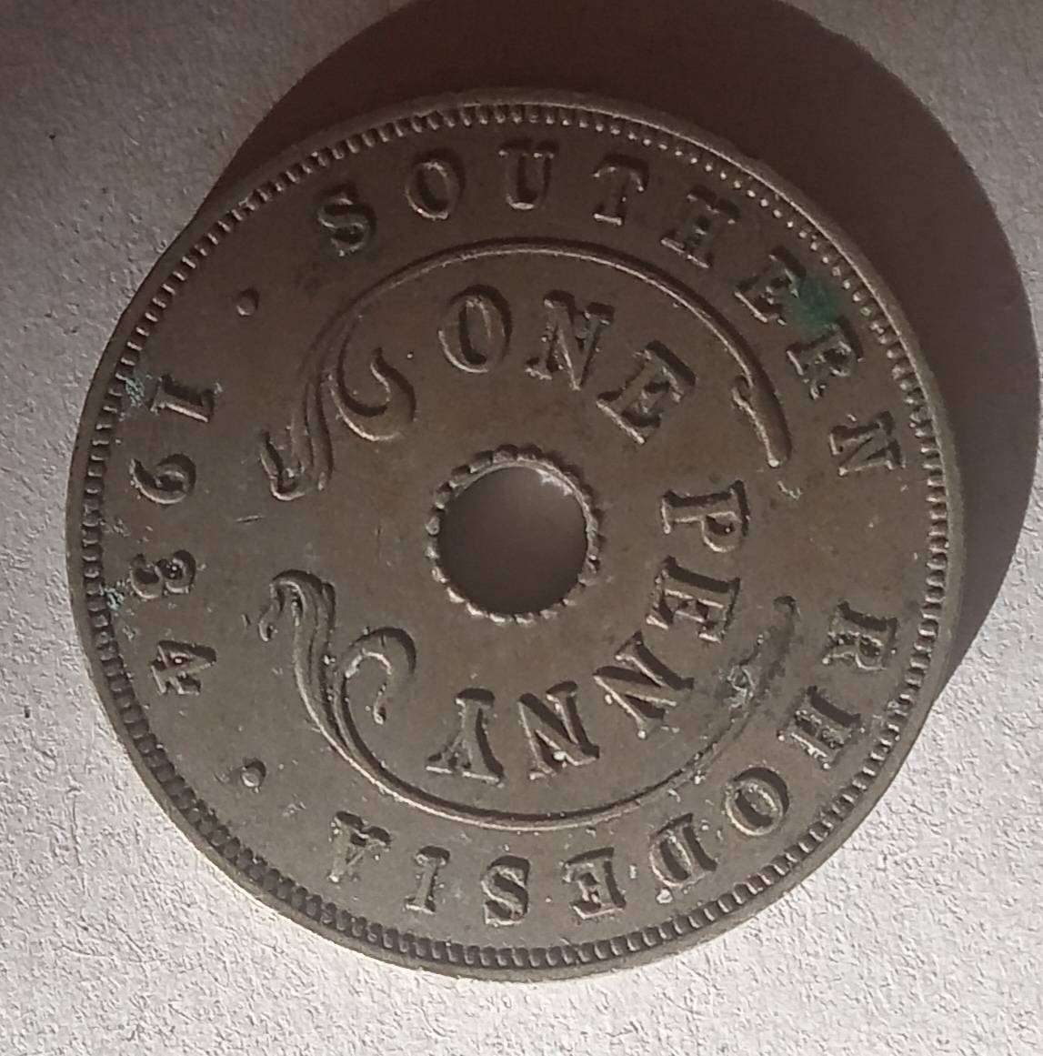 SOUTHERN RHODESIA 1934 1 PENNY