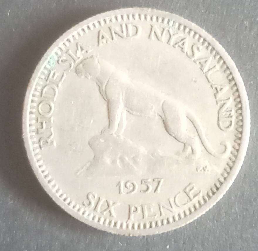 RHODESIA AND NYASALAND 6p 1957