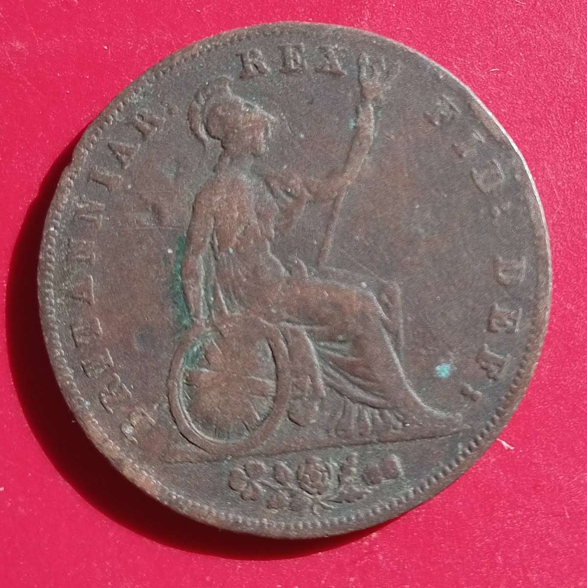 GB FARTHING 1827 KING GEORGE 1V SCARCER DATE