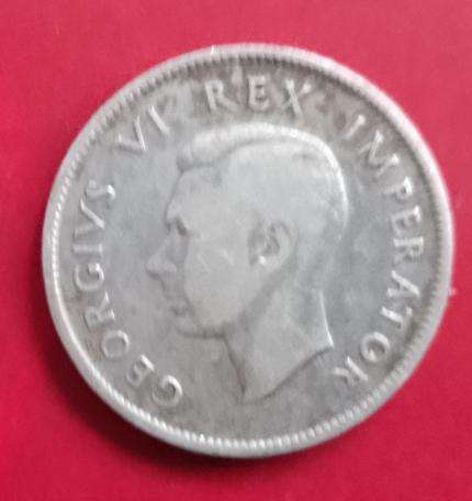 UNION COIN 1941 SILVER 2 SHILLING  80% SILVER