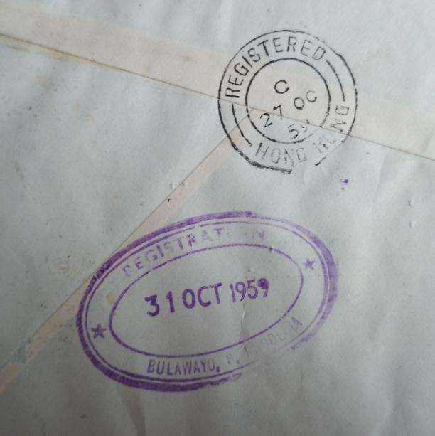 HONG KONG HANSON TRADING CO. SENT TO SOUTHERN RHODESIA 27/10/59