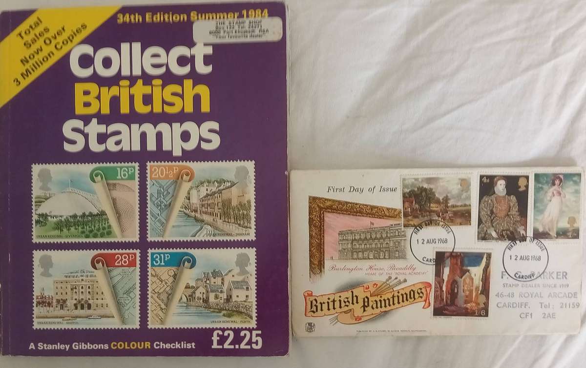 GB CATALOGUE COLLECT BRITISH STAMPS 1984 &GB  FDC PAINTINGS