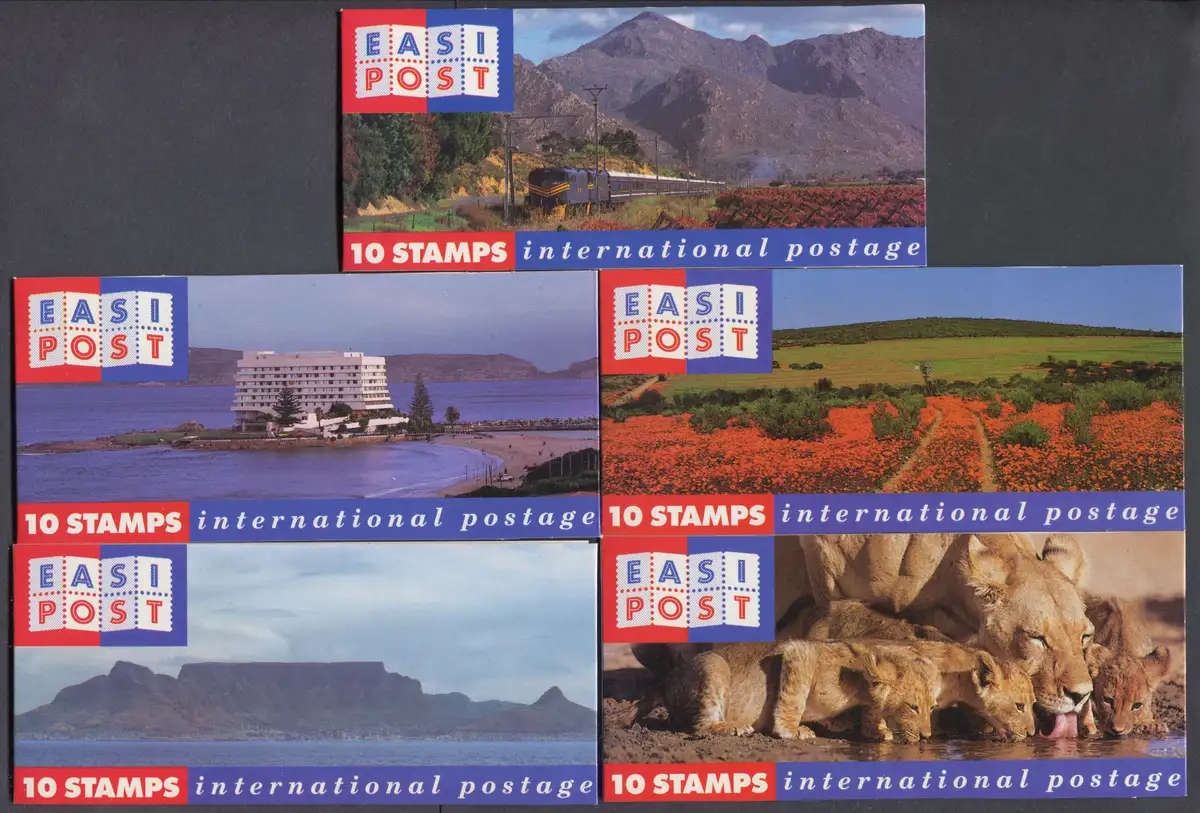 RSA - 1993 - TOURISM BOOKLETS COMPLETE SET 7a-7e MNH
