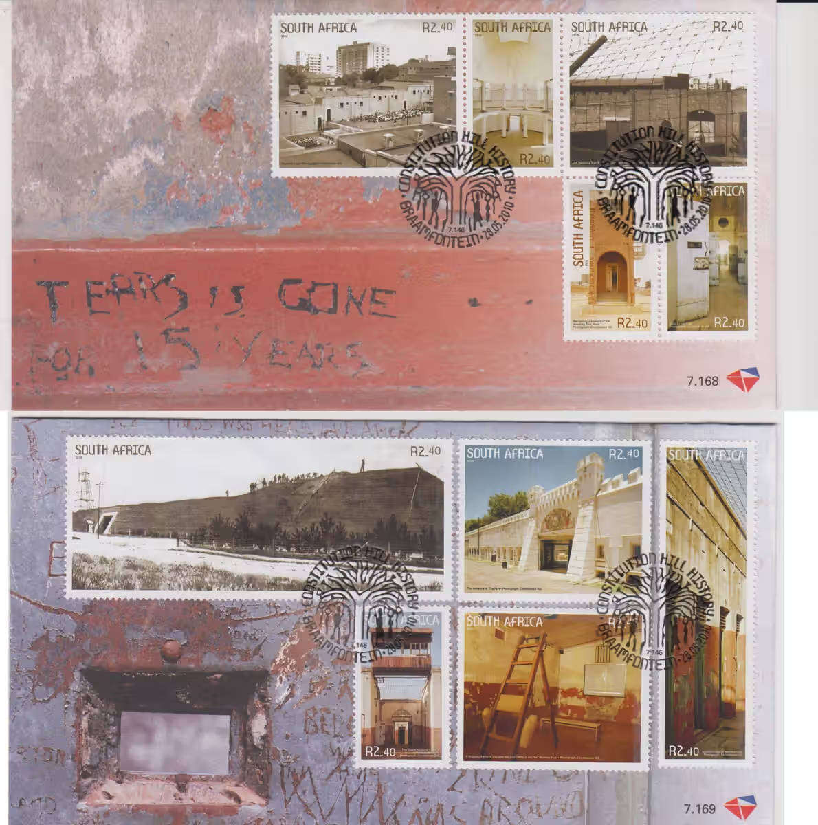 RSA - 2010 - Constitutional Hill - FDC 7.168 & 7.169 - SACC 2047