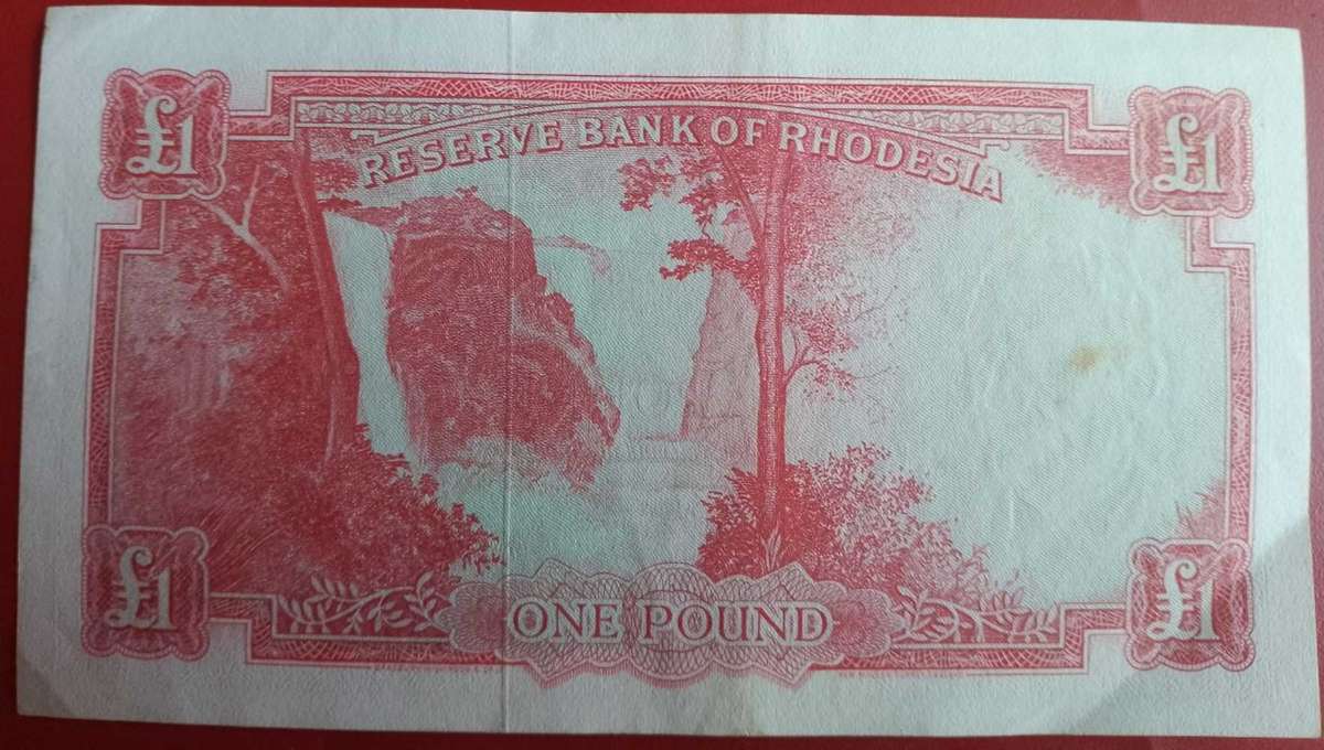 Reserve Bank of Rhodesia 1 pound note FINE 1964 not often seen(#G2-702481)