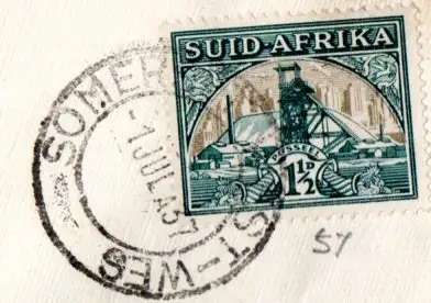 UNION 1937 FLAT RATE FLYING BOAT FIRST FLIGHT FIRST DAY COVER FROM SOMERSET WEST TO SCOTLAND.