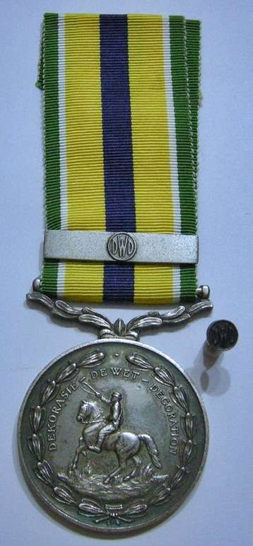 Full Size De Wet Decoration Numbered 1 on Rim w/ Bar & Button