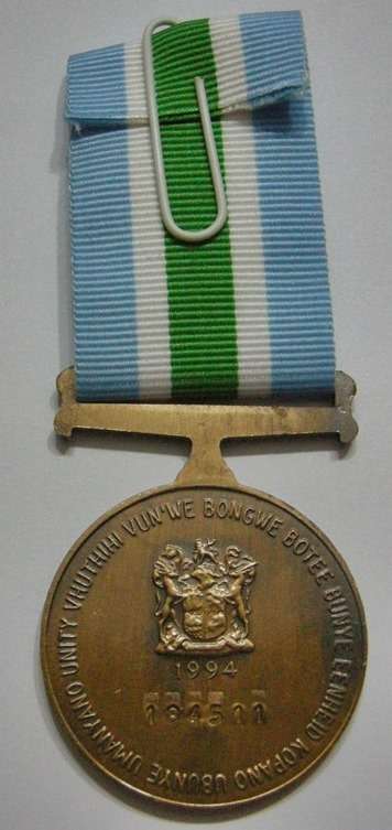 Full Size Unitas Medal Numbered at Back