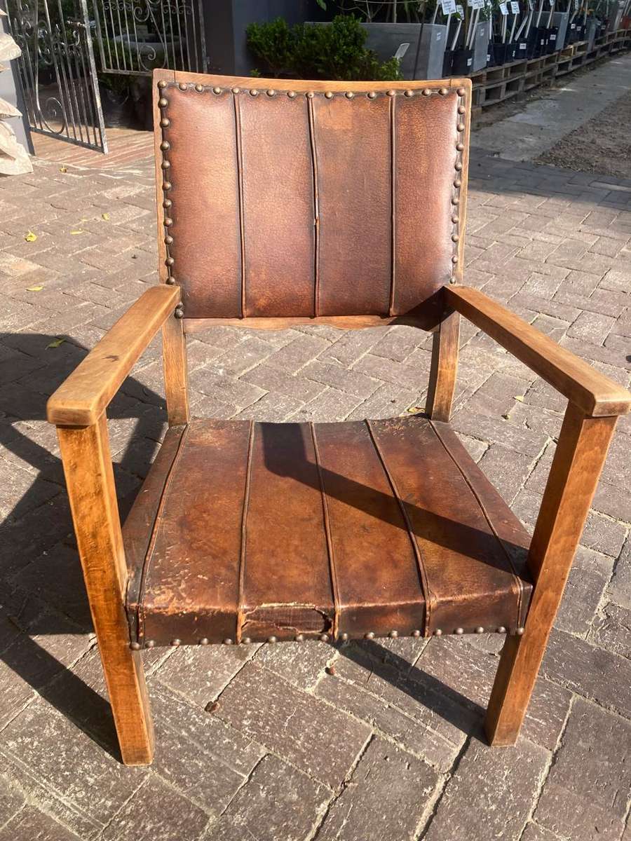 Arts and Crafts Oak Kids Armchair