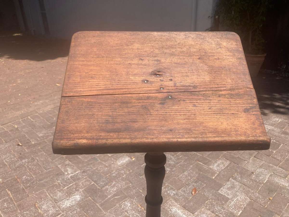 Vintage Cast Iron and Oregan Lecturn or Bible Stand