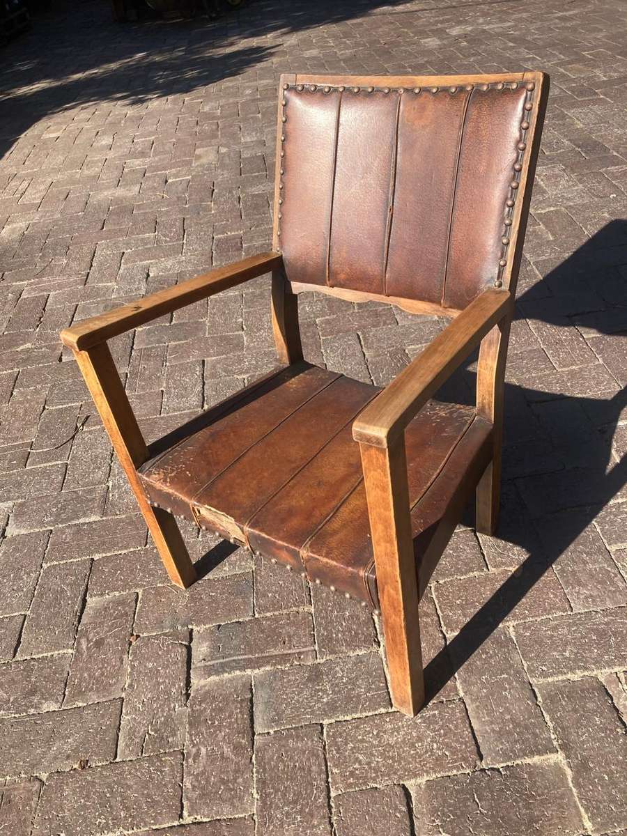 Arts and Crafts Oak Kids Armchair