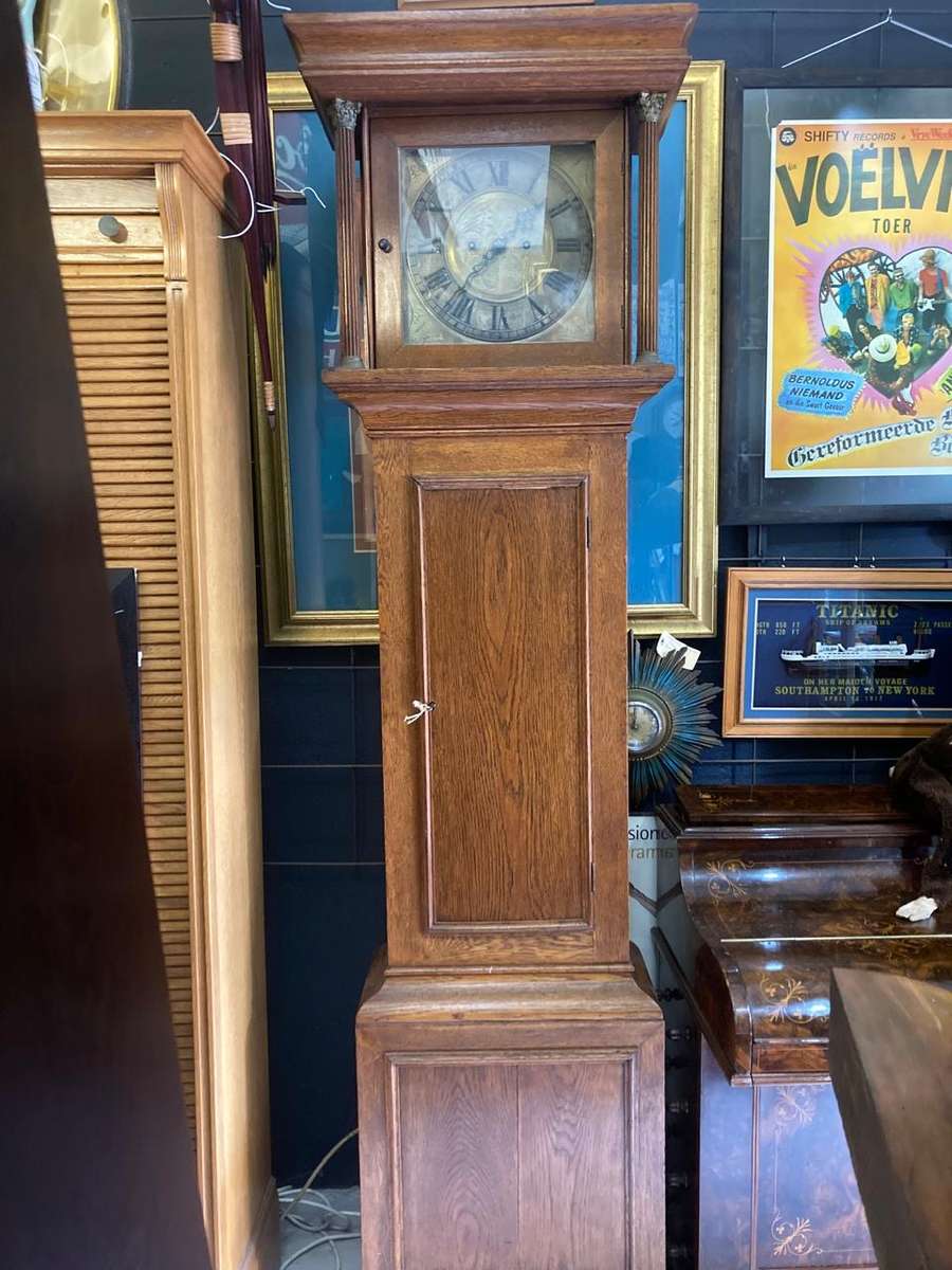 Rare Oak Longcase Clock circa 1780 , ( 212 c 53 x 26 cm )Working