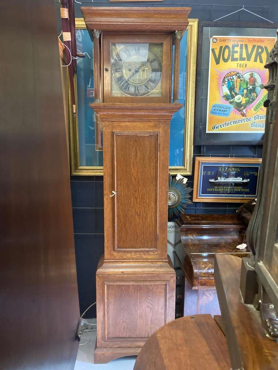 Rare Oak Longcase Clock circa 1780 , ( 212 c 53 x 26 cm )Working