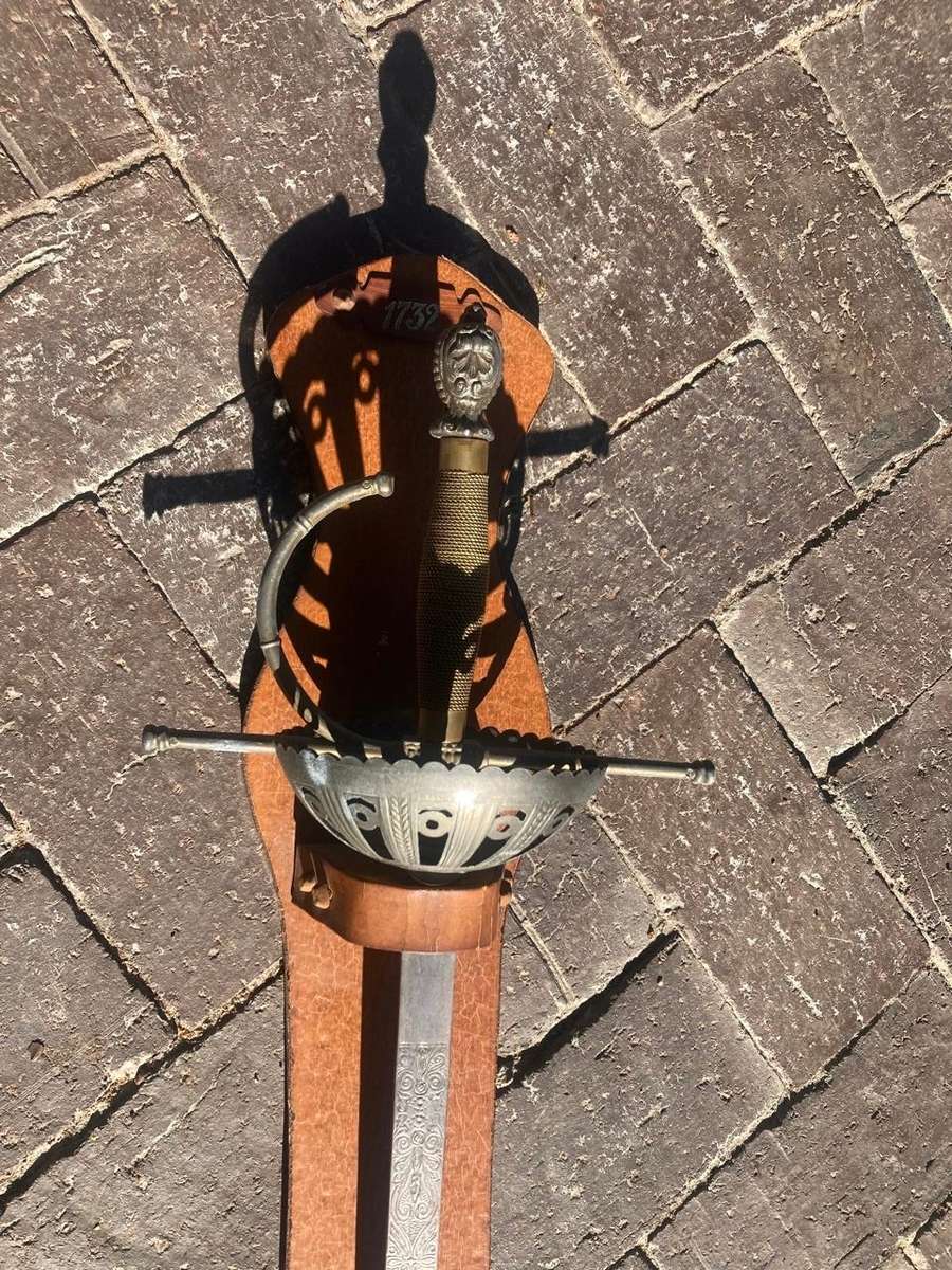 Vintage Sword on wooden base ( 107 cm )