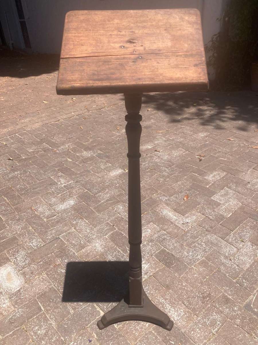 Vintage Cast Iron and Oregan Lecturn or Bible Stand