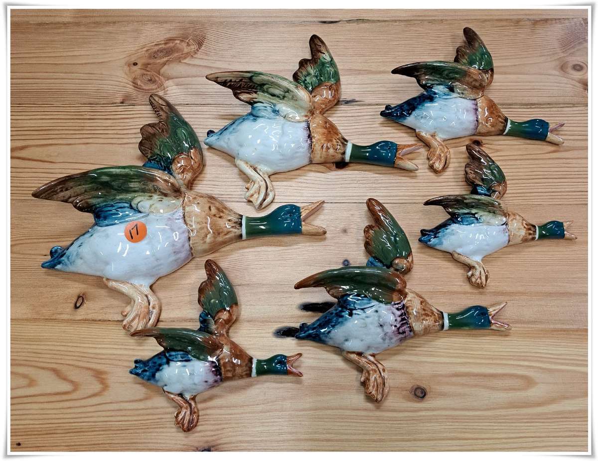 Collection of 6 Beswick Flying Ducks