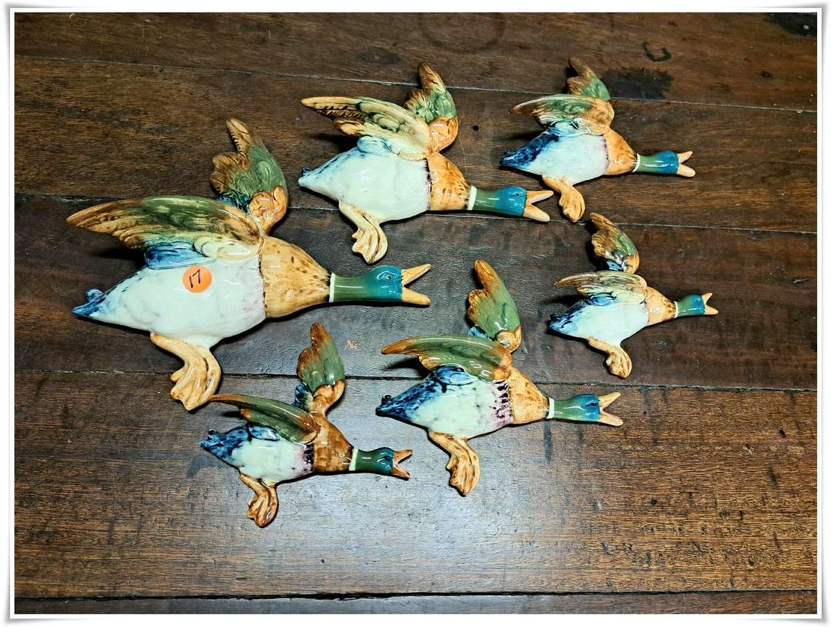 Collection of 6 Beswick Flying Ducks