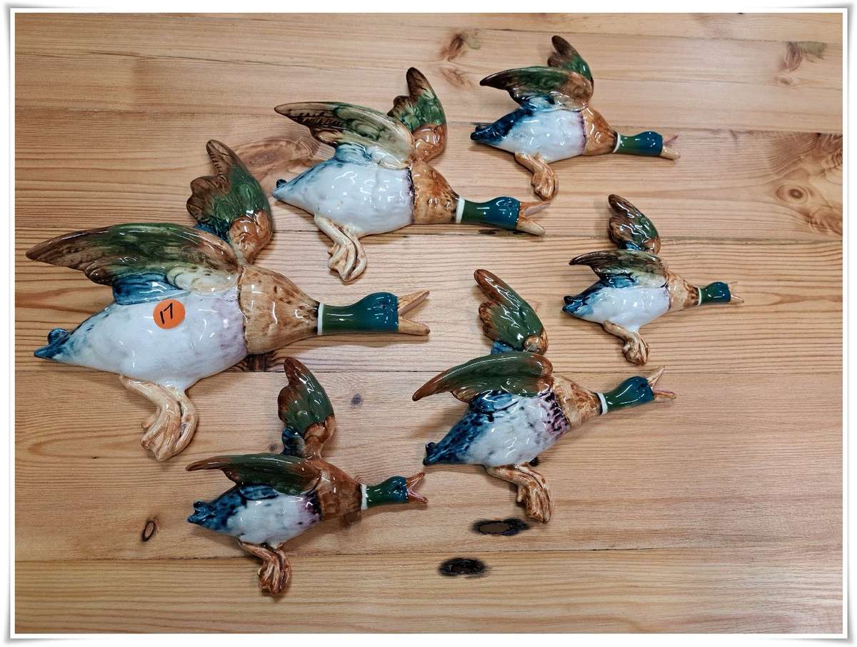 Collection of 6 Beswick Flying Ducks