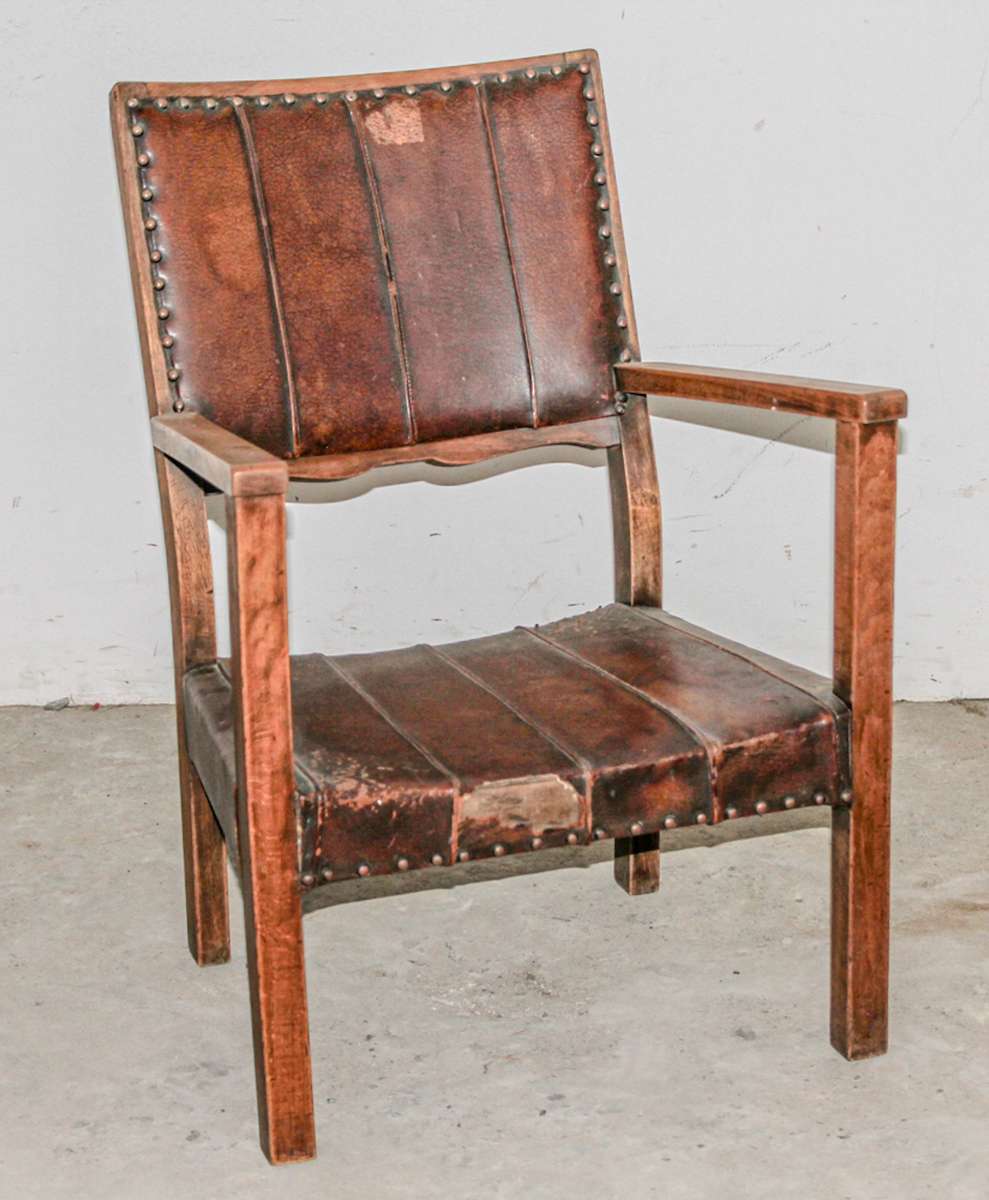 Arts and Crafts Oak Kids Armchair