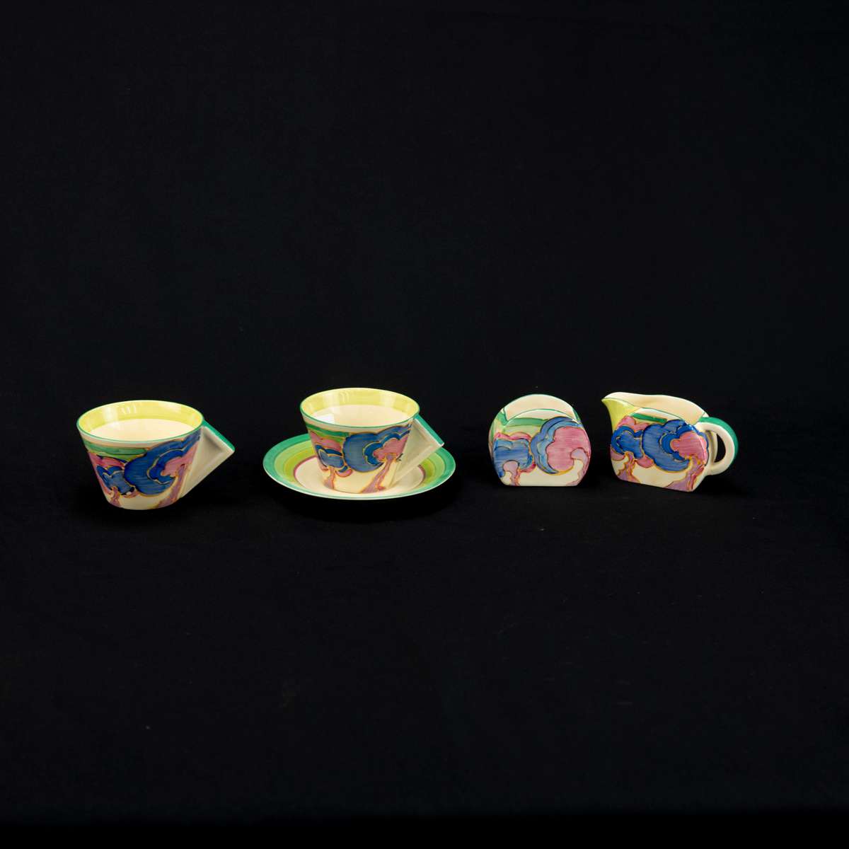 Clarice Cliff Bizarre Teaset Pieces