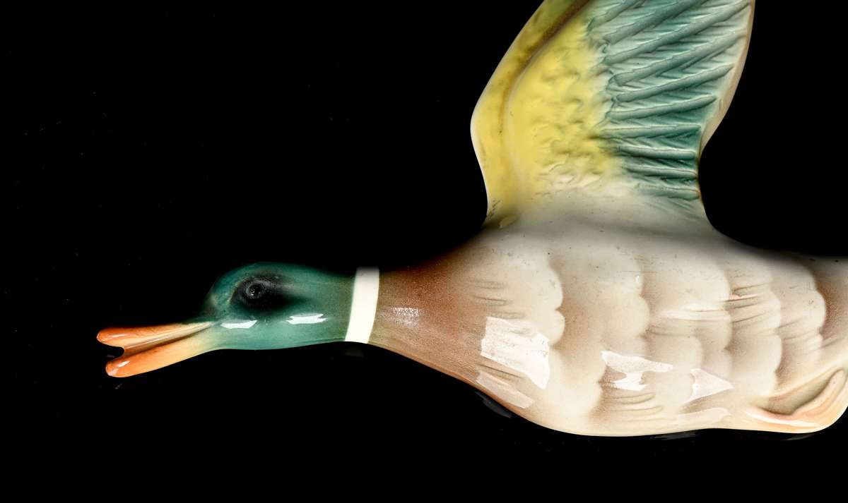 Mid Century Keele Street Pottery set of 3 Flying Ducks ( Largest 18 x 13.5 )