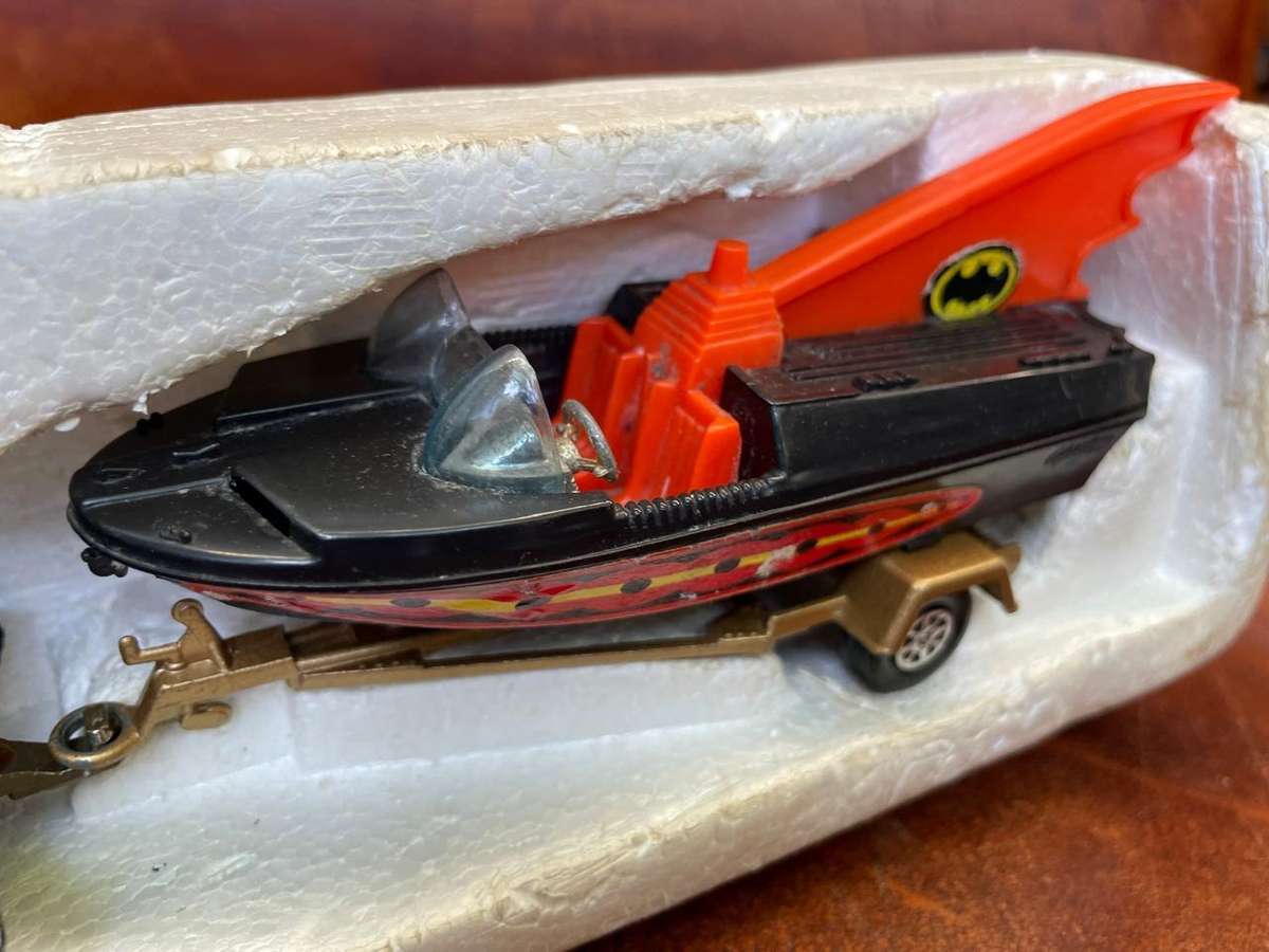 Rare Corgi Batmobile and Batboat in original box
