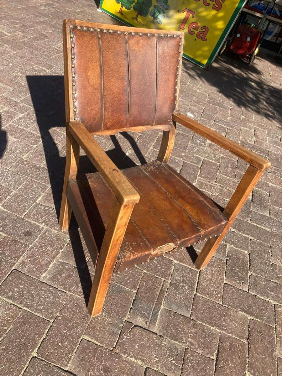 Arts and Crafts Oak Kids Armchair