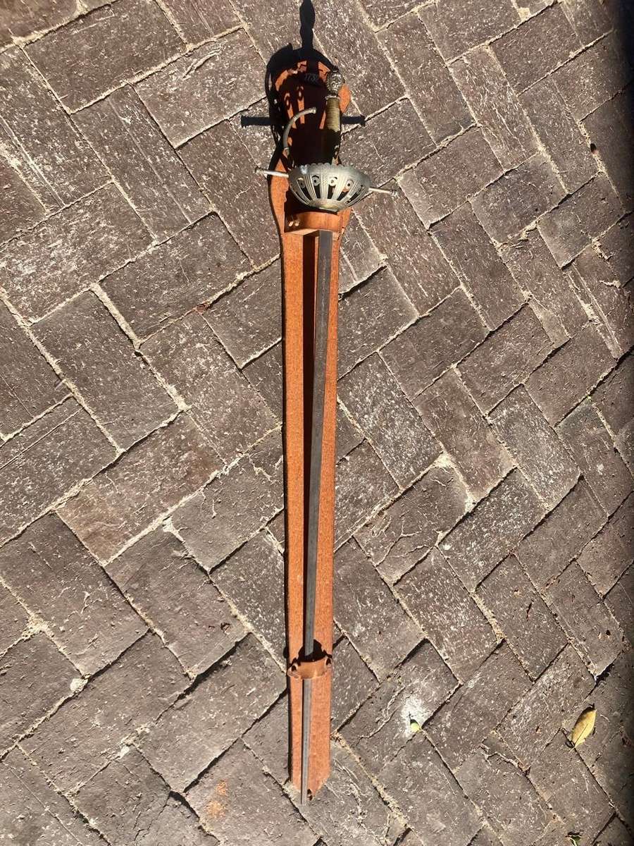 Vintage Sword on wooden base ( 107 cm )