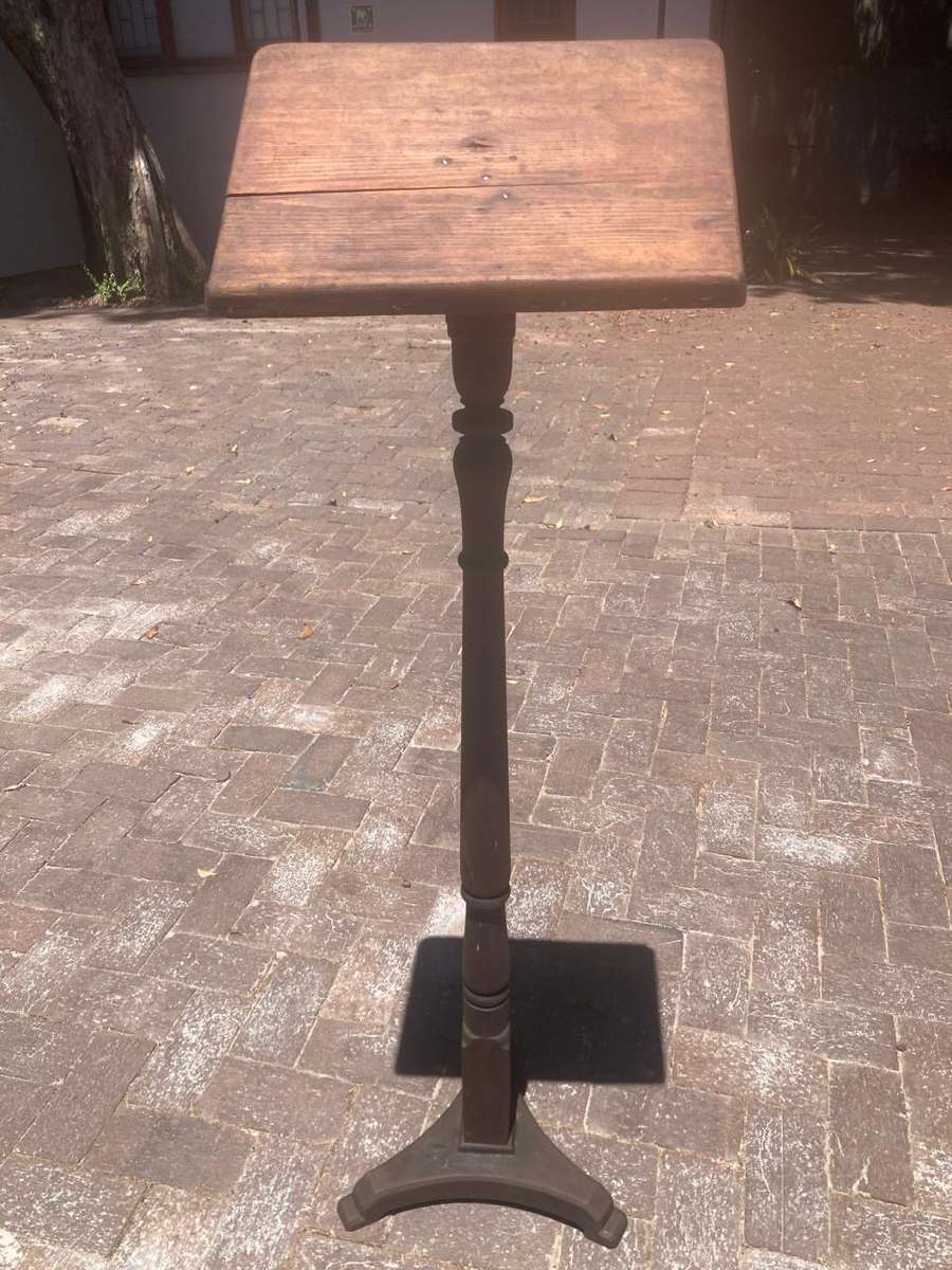 Vintage Cast Iron and Oregan Lecturn or Bible Stand