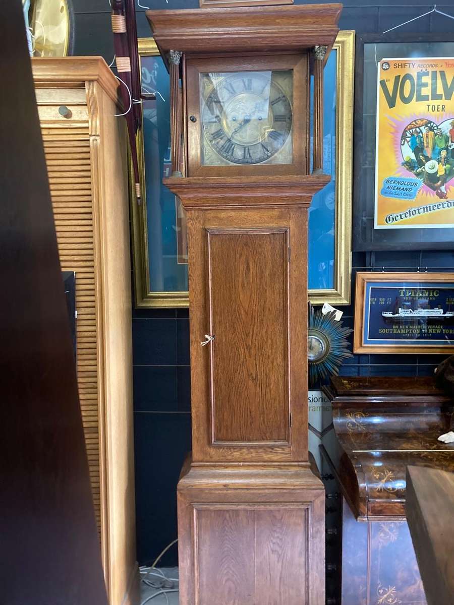 Rare Oak Longcase Clock circa 1780 , ( 212 c 53 x 26 cm )Working
