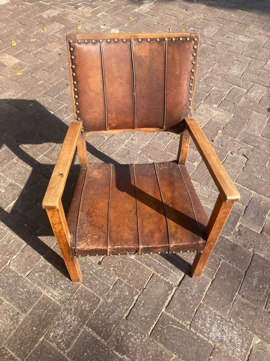 Arts and Crafts Oak Kids Armchair