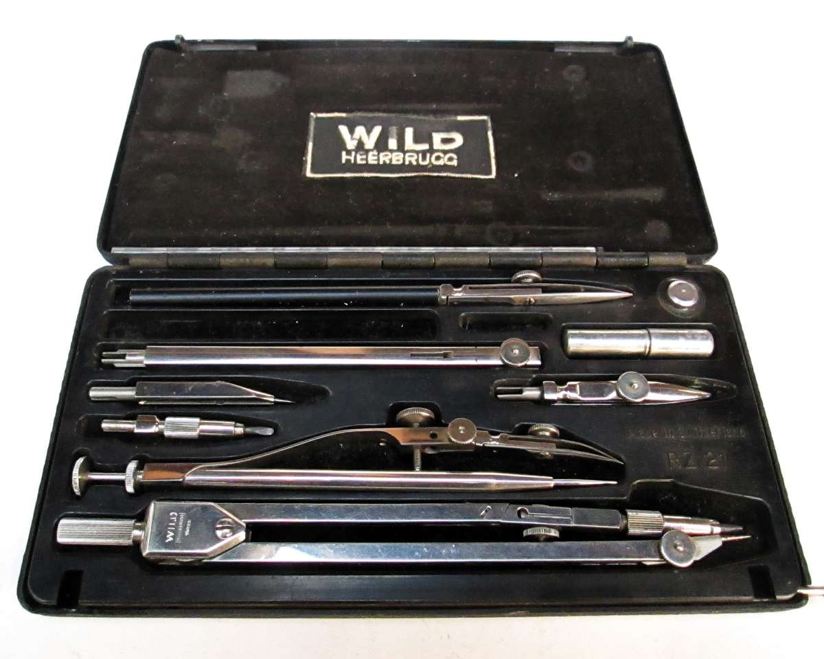 WILD HEERBRUGG COMPASS SET/DRAWING INSTRUMENTS