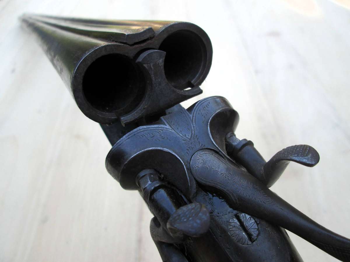 DOUBLE BARREL BLACK POWDER PERCUSION CAP SHOTGUN
