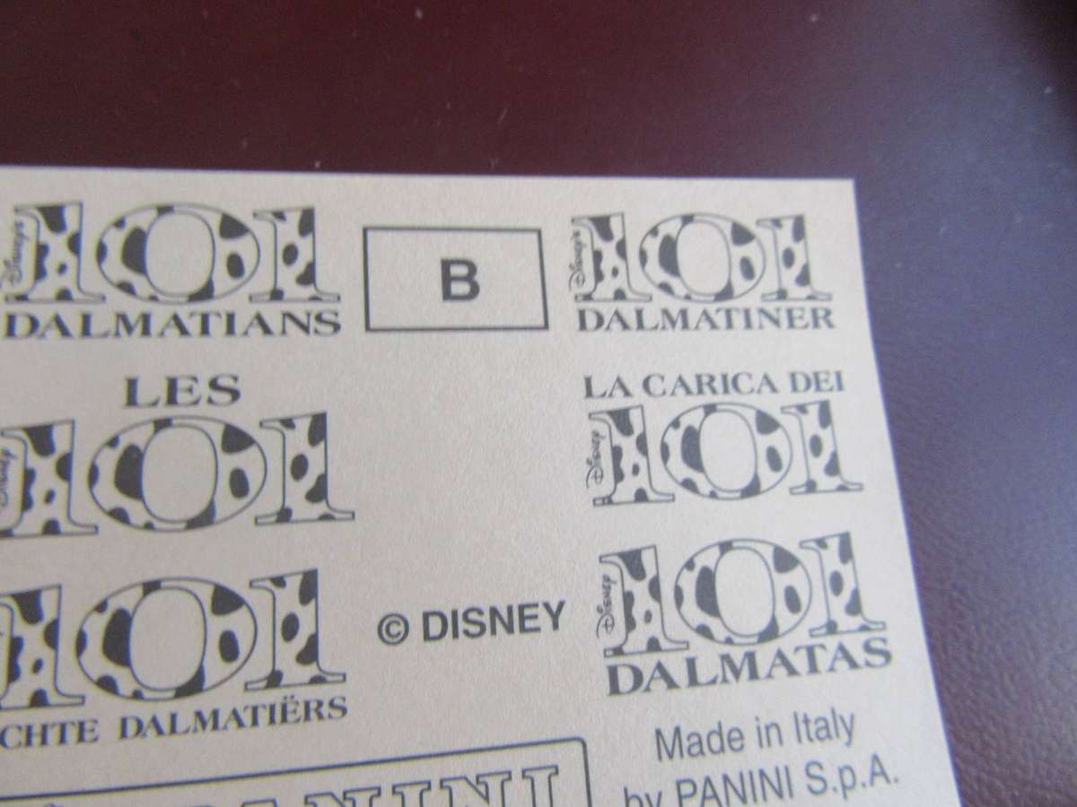 PANINI -DALMATIONS NO.B - D1