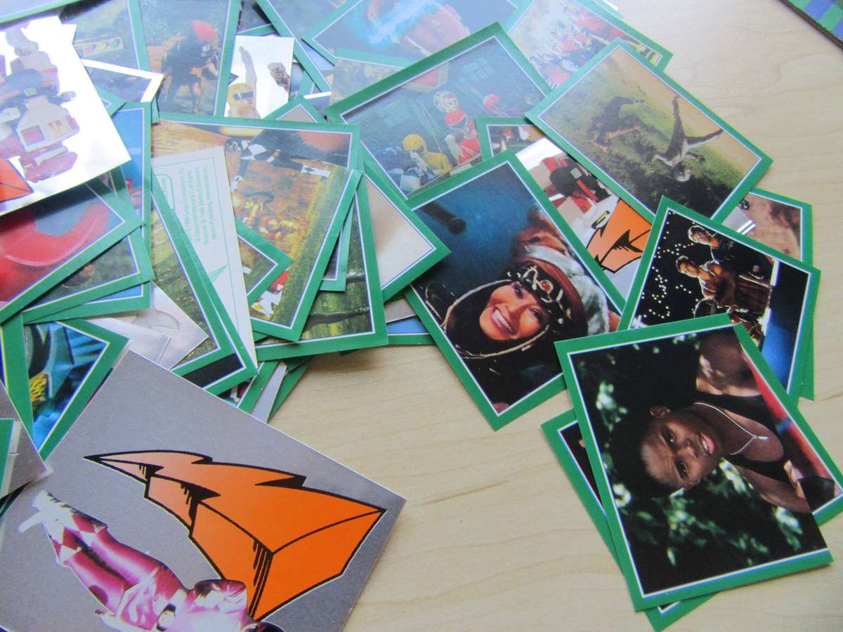 EMPTY STICKER ALBUM - MERLIN POWER RANGERS WITH OVER 200 LOSE STICKERS