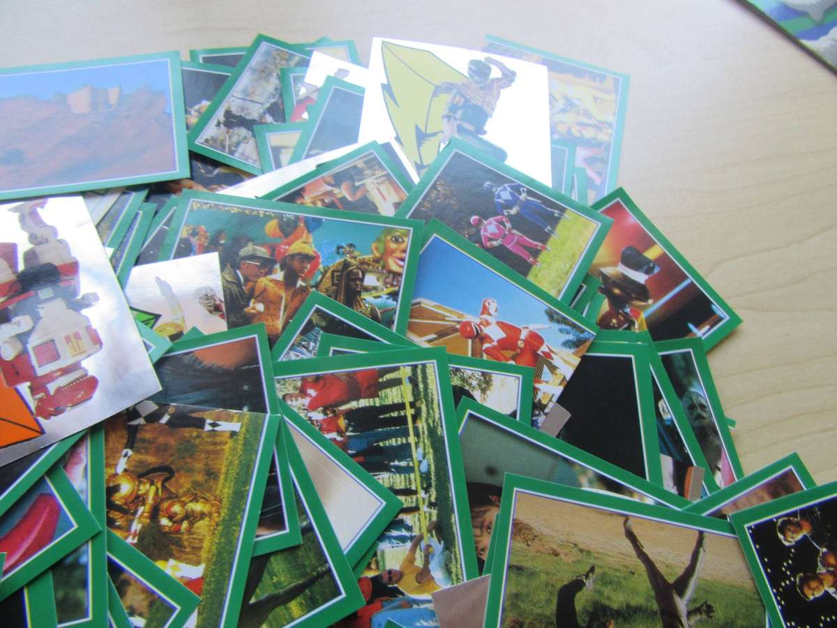 EMPTY STICKER ALBUM - MERLIN POWER RANGERS WITH OVER 200 LOSE STICKERS