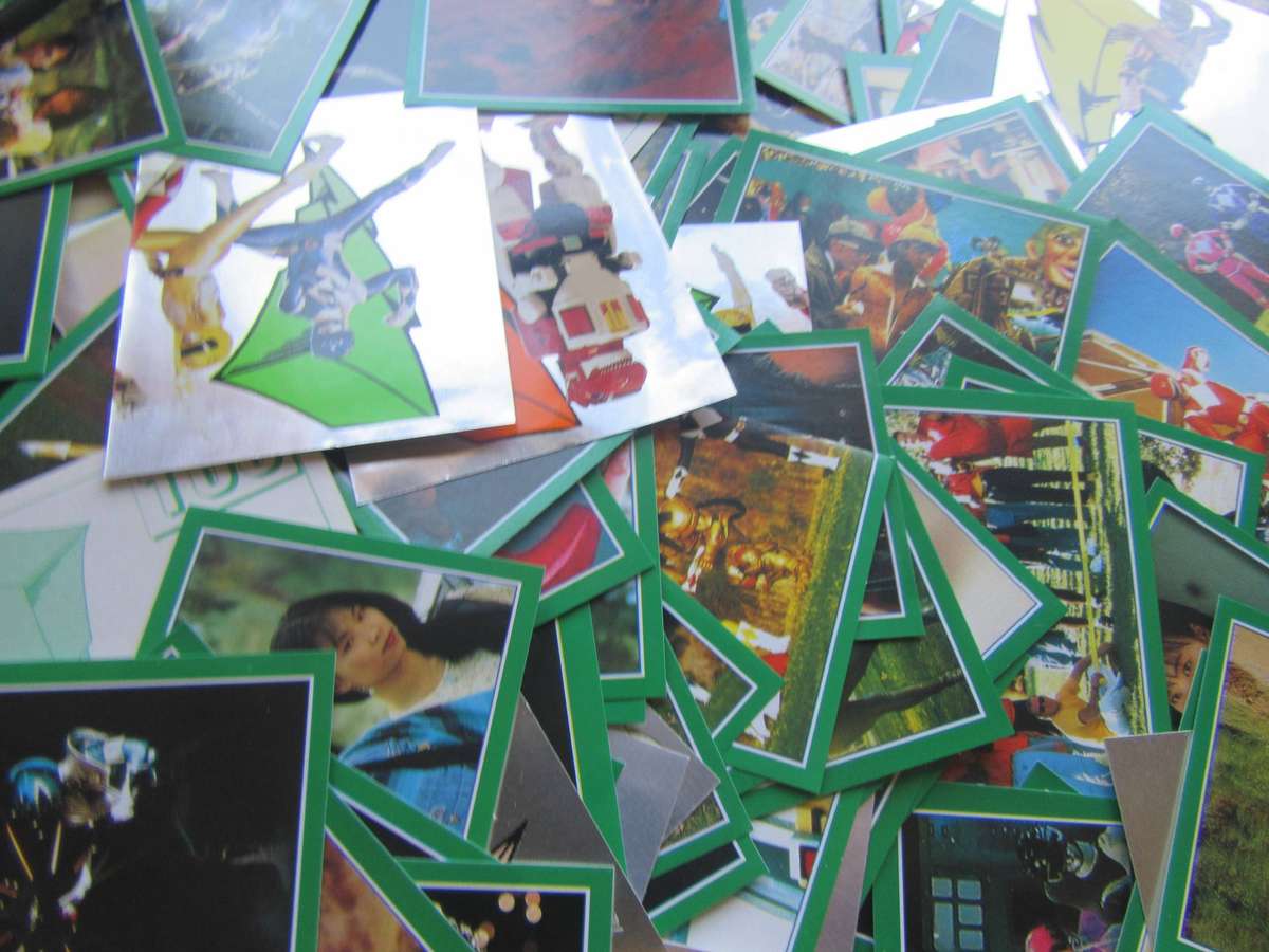 EMPTY STICKER ALBUM - MERLIN POWER RANGERS WITH OVER 200 LOSE STICKERS
