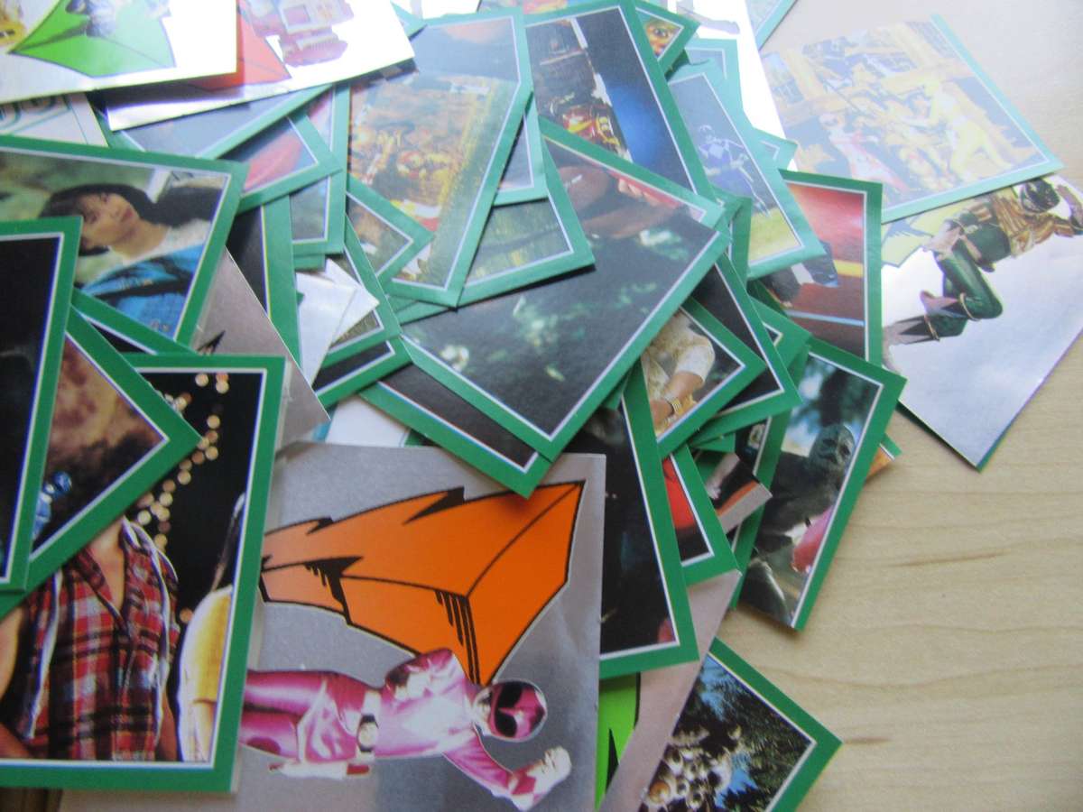 EMPTY STICKER ALBUM - MERLIN POWER RANGERS WITH OVER 200 LOSE STICKERS