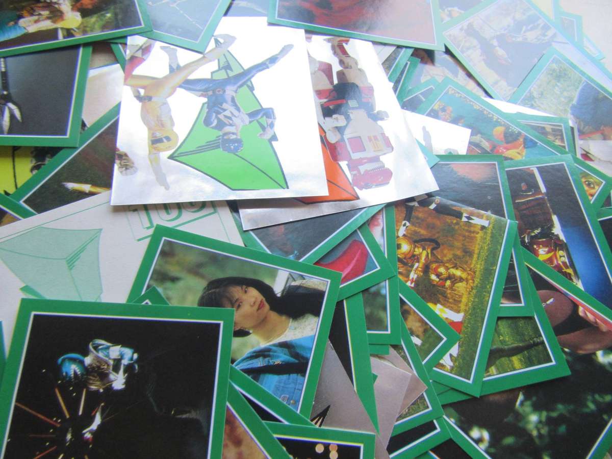 EMPTY STICKER ALBUM - MERLIN POWER RANGERS WITH OVER 200 LOSE STICKERS